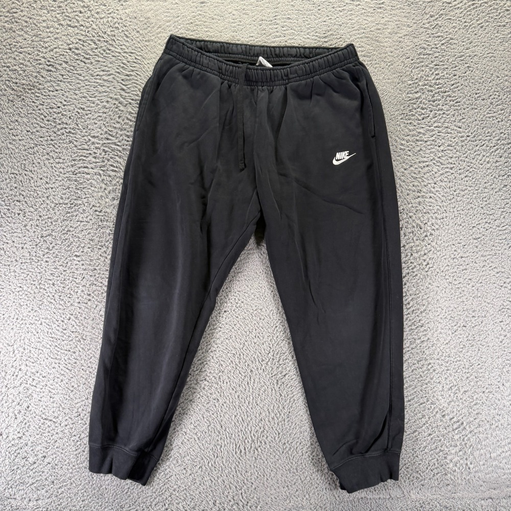 Nike Sweatpants Mens XL Black Cotton Jogger Tapered Fleece-Lined Sports Workout